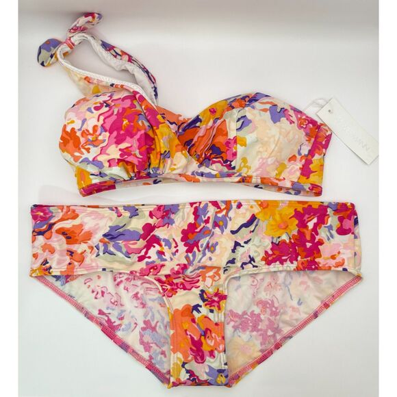NWT Zimmermann Chelsea Tarzan One Shoulder Floral Bikini - Top 6 Bottoms 10 - Picture 4 of 12